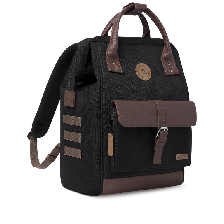 Rucksack Adventurer Medium Managuga mit zwei auswechselbaren Vortaschen Schwarz, Farbe: schwarz, Marke: Cabaia, EAN: 3701328390725, Abmessungen in cm: 27x41x16, Bild 4 von 10