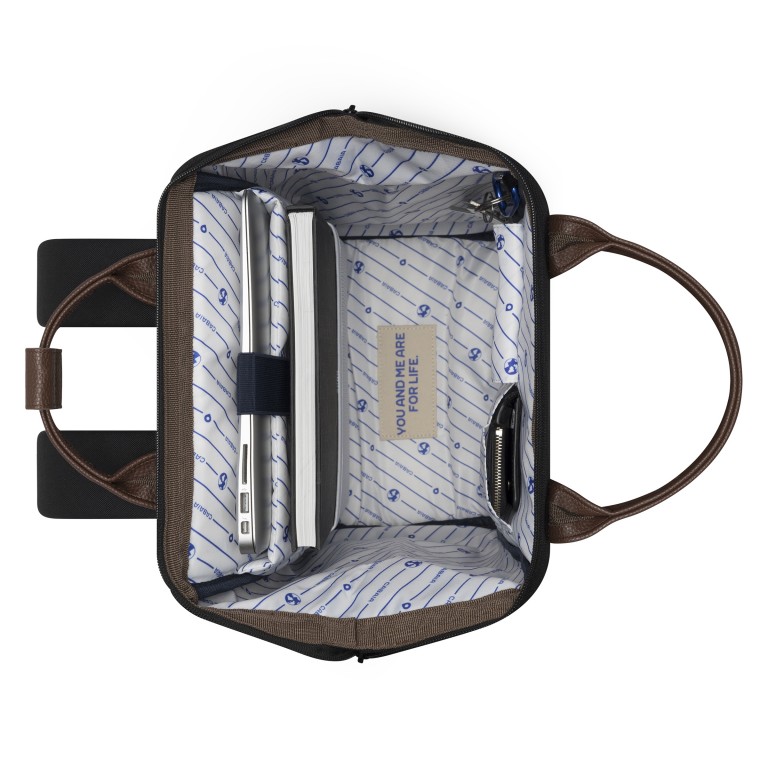 Rucksack Adventurer Medium Managuga mit zwei auswechselbaren Vortaschen Schwarz, Farbe: schwarz, Marke: Cabaia, EAN: 3701328390725, Abmessungen in cm: 27x41x16, Bild 8 von 10