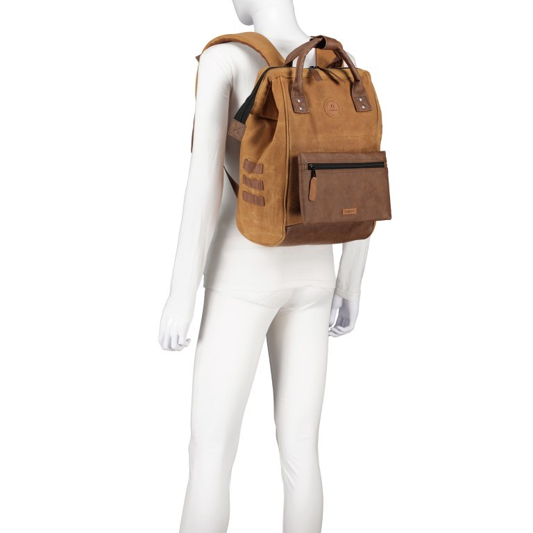Rucksack Adventurer Medium Colombo mit zwei auswechselbaren Vortaschen Camel, Farbe: cognac, Marke: Cabaia, EAN: 3701328399858, Abmessungen in cm: 27x41x16, Bild 9 von 12