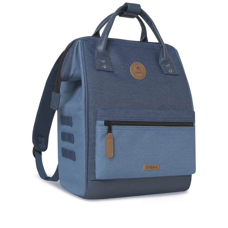 Rucksack Adventurer Medium Sangiljan mit zwei auswechselbaren Vortaschen Hellblau, Farbe: blau/petrol, Marke: Cabaia, EAN: 3701328399872, Abmessungen in cm: 27x41x16, Bild 4 von 12