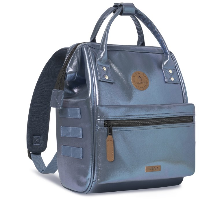 Rucksack Adventurer Small Larissa mit zwei auswechselbaren Vortaschen Blau, Farbe: blau/petrol, Marke: Cabaia, EAN: 3701328399056, Abmessungen in cm: 23x32x13, Bild 4 von 10