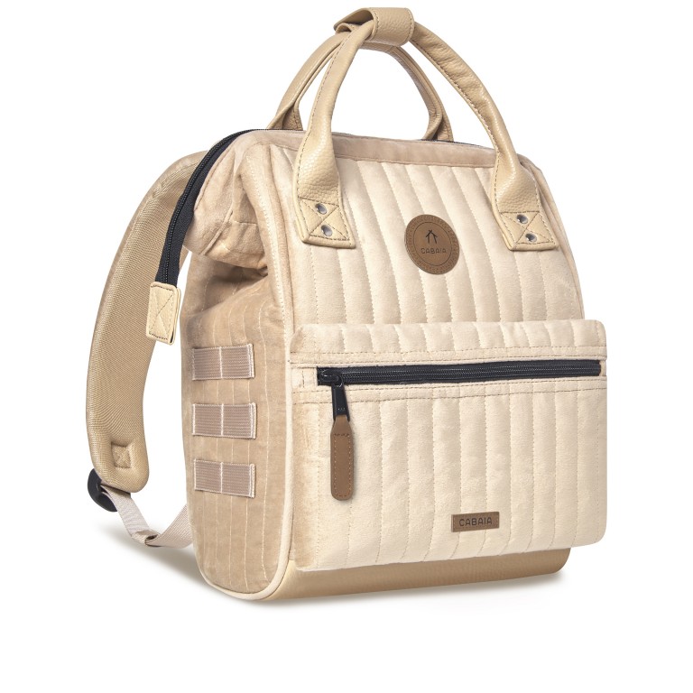 Rucksack Adventurer Small Guadalajara mit zwei auswechselbaren Vortaschen Beige, Farbe: beige, Marke: Cabaia, EAN: 3701328398561, Abmessungen in cm: 23x32x13, Bild 4 von 12