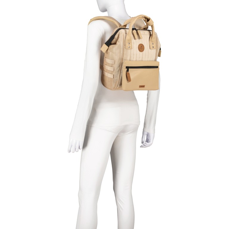 Rucksack Adventurer Small Guadalajara mit zwei auswechselbaren Vortaschen Beige, Farbe: beige, Marke: Cabaia, EAN: 3701328398561, Abmessungen in cm: 23x32x13, Bild 9 von 12