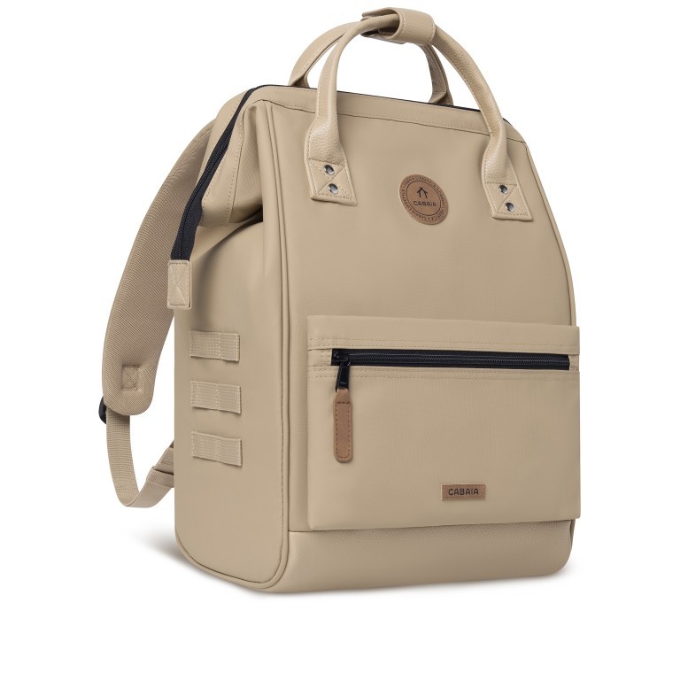 Rucksack Adventurer Medium Fortaleza mit zwei auswechselbaren Vortaschen Beige, Farbe: beige, Marke: Cabaia, EAN: 3701328376514, Abmessungen in cm: 27x41x16, Bild 4 von 14