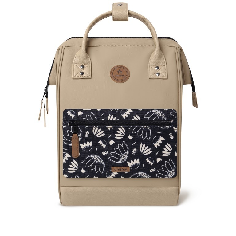 Rucksack Adventurer Medium Fortaleza mit zwei auswechselbaren Vortaschen Beige, Farbe: beige, Marke: Cabaia, EAN: 3701328376514, Abmessungen in cm: 27x41x16, Bild 2 von 14