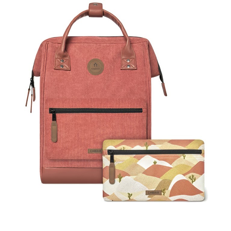 Rucksack Adventurer Medium Newcastle mit zwei auswechselbaren Vortaschen Orange, Farbe: orange, Marke: Cabaia, EAN: 3701328304104, Abmessungen in cm: 27x41x16, Bild 1 von 10