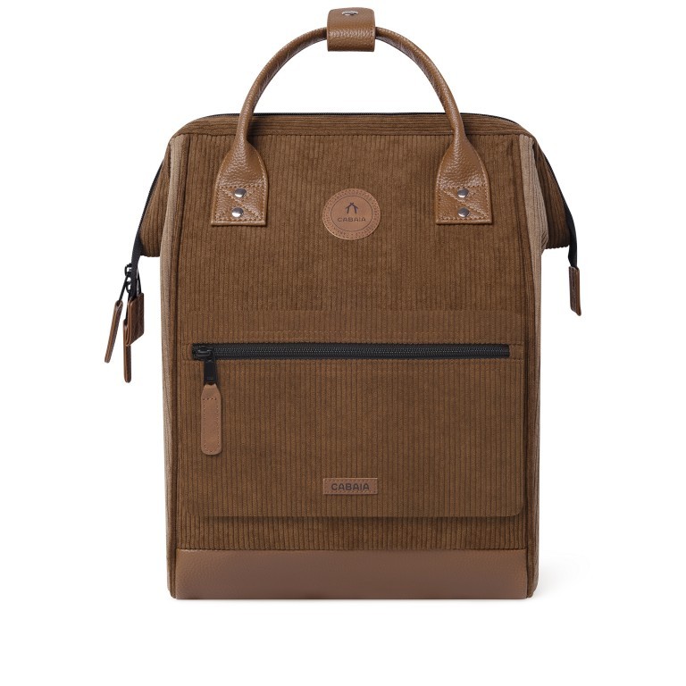 Rucksack Adventurer Medium Canton mit zwei auswechselbaren Vortaschen Hellbraun, Farbe: braun, Marke: Cabaia, EAN: 3701328375098, Abmessungen in cm: 27x41x16, Bild 3 von 10