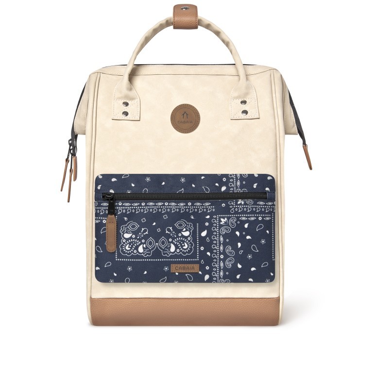 Rucksack Adventurer Medium Andenne mit zwei auswechselbaren Vortaschen Beige, Farbe: beige, Marke: Cabaia, EAN: 3701328398073, Abmessungen in cm: 27x41x16, Bild 2 von 10