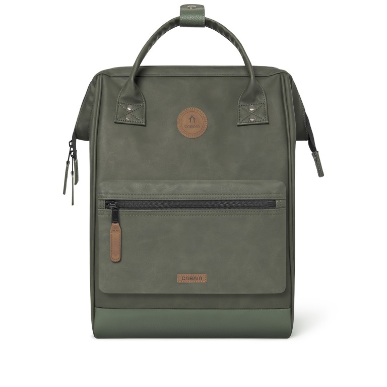 Rucksack Adventurer Medium Busan mit zwei auswechselbaren Vortaschen Dunkelgrün, Farbe: grün/oliv, Marke: Cabaia, EAN: 3701328303329, Abmessungen in cm: 27x41x16, Bild 3 von 10