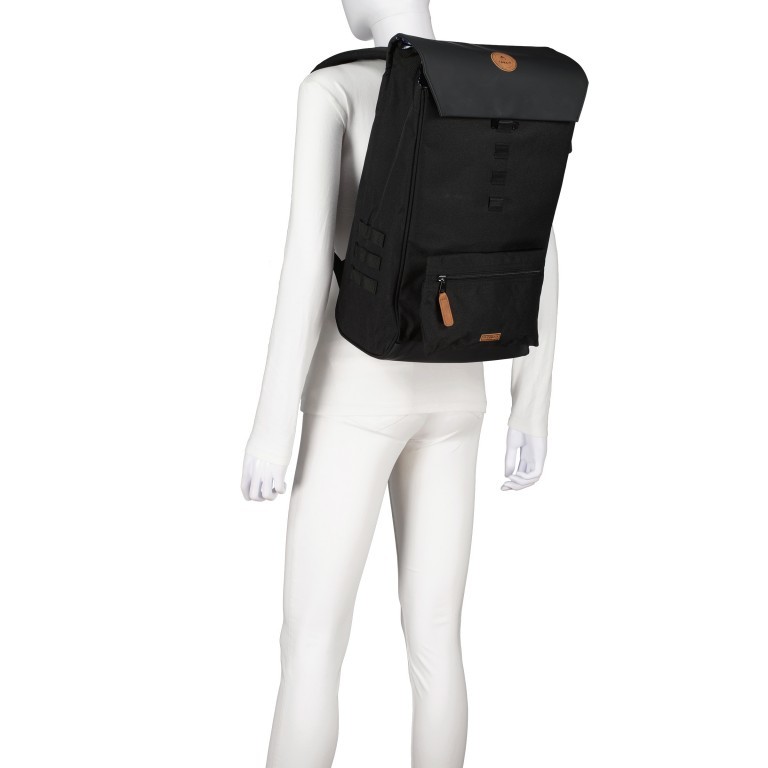 Rucksack City Medium Erevan mit zwei auswechselbaren Vortaschen Schwarz, Farbe: schwarz, Marke: Cabaia, EAN: 3701328372554, Abmessungen in cm: 27x43x16, Bild 6 von 8
