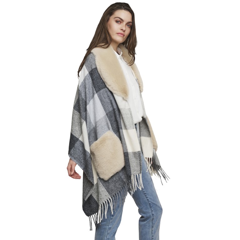 Cape Apollo Größe One Size Black Birch, Farbe: grau, Marke: Rino & Pelle, EAN: 8720529395709, Bild 2 von 3