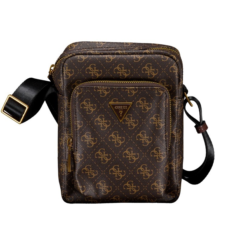 Umhängetasche Vezzola Smart Brown Ochre, Farbe: braun, Marke: Guess, EAN: 7626101550447, Abmessungen in cm: 16.5x21.5x7, Bild 1 von 7