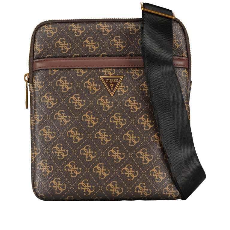 Umhängetasche Milano mit Tabletfach Brown Ochre, Farbe: braun, Marke: Guess, EAN: 7626101550423, Abmessungen in cm: 20x23x3, Bild 1 von 7