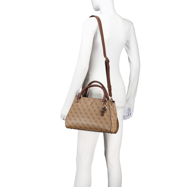 Handtasche Noelle Latte Logo Brown, Farbe: cognac, Marke: Guess, EAN: 0190231910138, Abmessungen in cm: 32x20x11.5, Bild 5 von 7