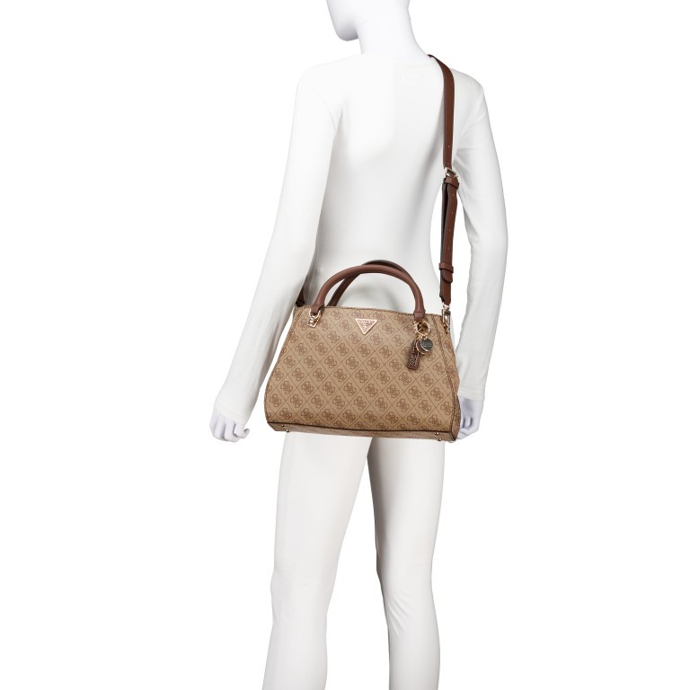 Handtasche Noelle Latte Logo Brown, Farbe: cognac, Marke: Guess, EAN: 0190231910138, Abmessungen in cm: 32x20x11.5, Bild 6 von 7