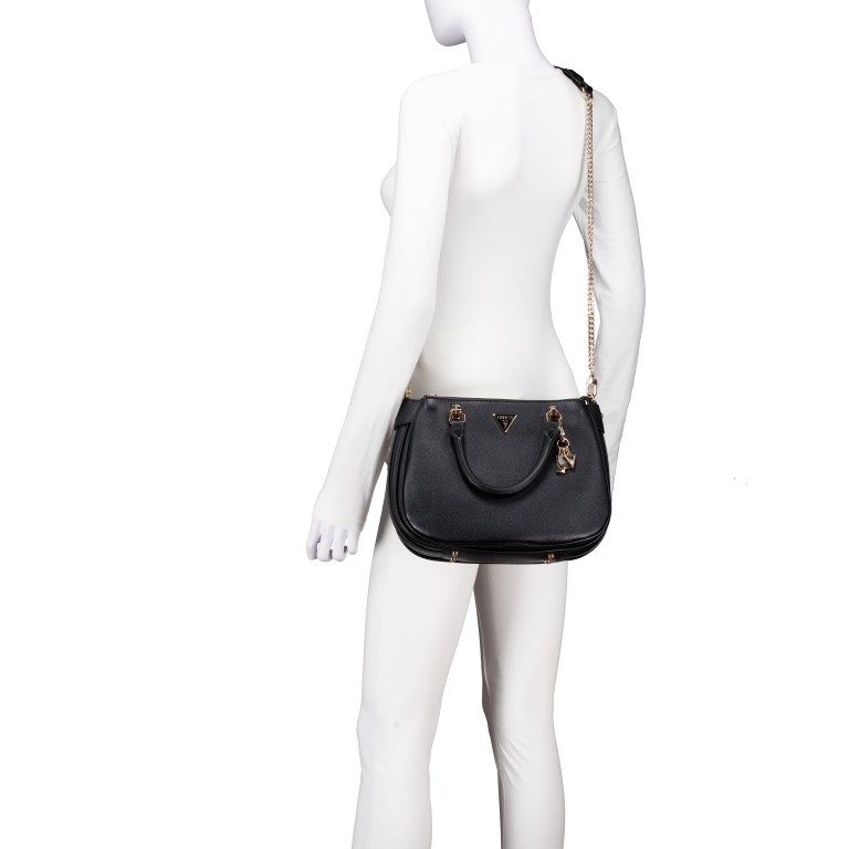 Handtasche Fedora Black, Farbe: schwarz, Marke: Guess, EAN: 0190231918875, Abmessungen in cm: 30x22x13.5, Bild 6 von 7