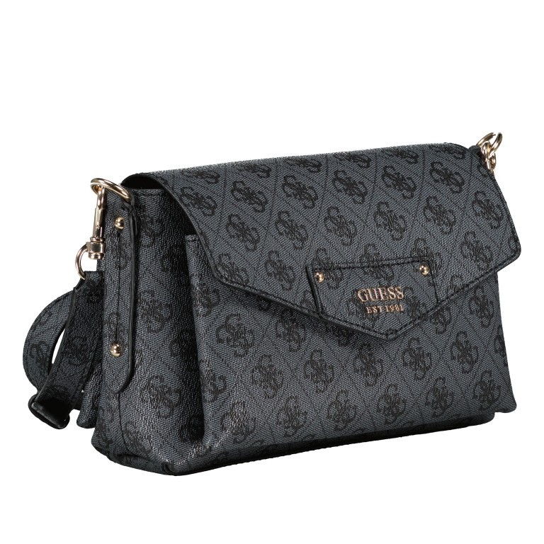 Umhängetasche Eco Brenton 4G-Logo Coal, Farbe: anthrazit, Marke: Guess, EAN: 0190231688211, Abmessungen in cm: 23.5x16x11, Bild 2 von 8