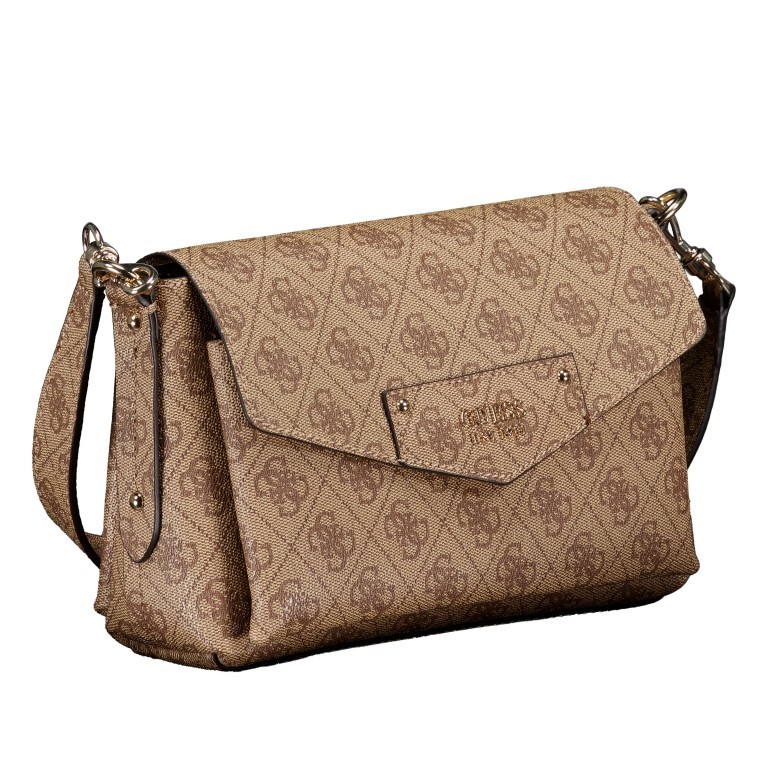 Umhängetasche Eco Brenton 4G-Logo Latte, Farbe: cognac, Marke: Guess, EAN: 0190231688228, Abmessungen in cm: 23.5x16x11, Bild 2 von 8