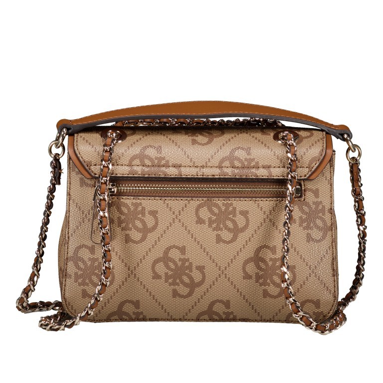 Umhängetasche Izzy Latte Logo, Farbe: cognac, Marke: Guess, EAN: 0190231910206, Abmessungen in cm: 22x15.5x7, Bild 3 von 7