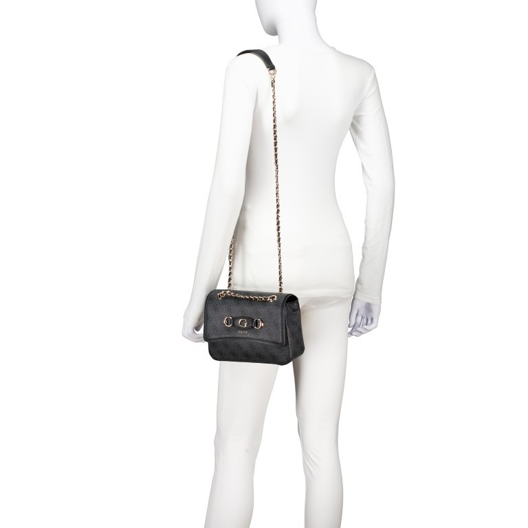Umhängetasche Izzy Coal Logo, Farbe: anthrazit, Marke: Guess, EAN: 0190231910244, Abmessungen in cm: 22x15.5x7, Bild 5 von 7