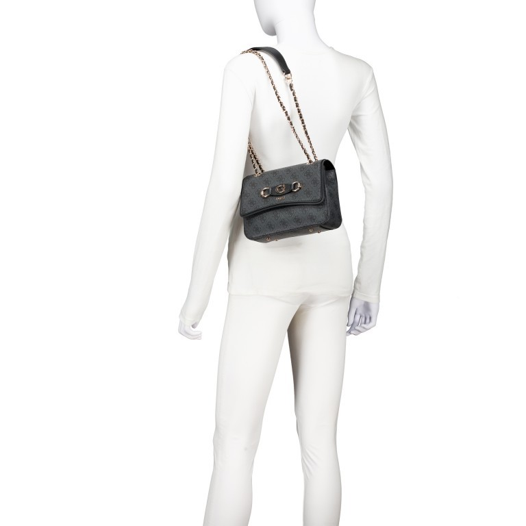 Umhängetasche Izzy Coal Logo, Farbe: anthrazit, Marke: Guess, EAN: 0190231910244, Abmessungen in cm: 22x15.5x7, Bild 4 von 7