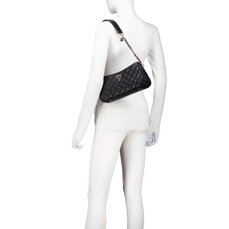 Umhängetasche Giully Black, Farbe: schwarz, Marke: Guess, EAN: 0190231904908, Abmessungen in cm: 28.5x14x5.5, Bild 5 von 6