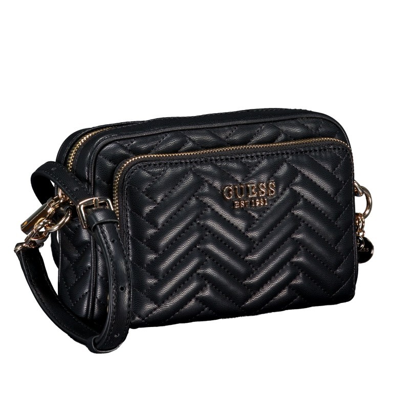 Umhängetasche Anning Black, Farbe: schwarz, Marke: Guess, EAN: 0190231909217, Abmessungen in cm: 22.5x13.5x7, Bild 2 von 5