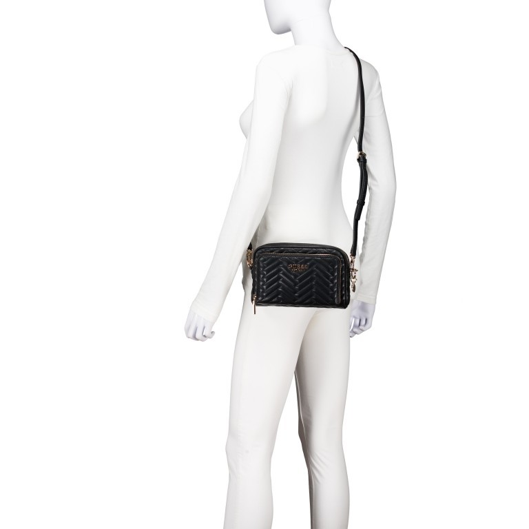 Umhängetasche Anning Black, Farbe: schwarz, Marke: Guess, EAN: 0190231909217, Abmessungen in cm: 22.5x13.5x7, Bild 5 von 5
