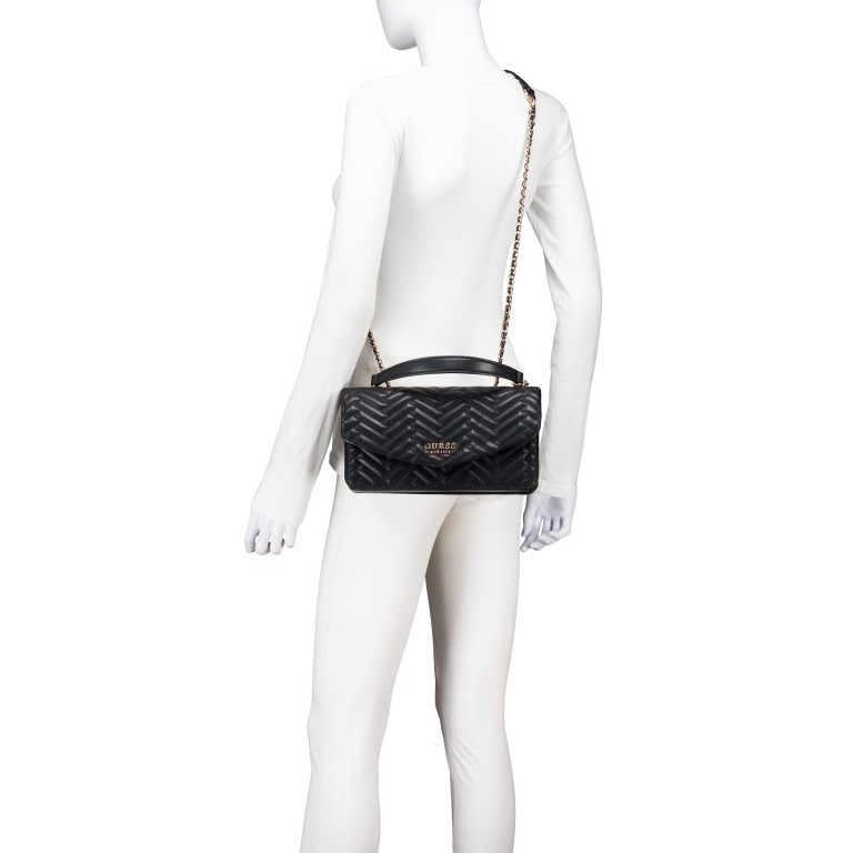 Umhängetasche Anning Black, Farbe: schwarz, Marke: Guess, EAN: 0190231909415, Abmessungen in cm: 26.5x14.5x0, Bild 6 von 7