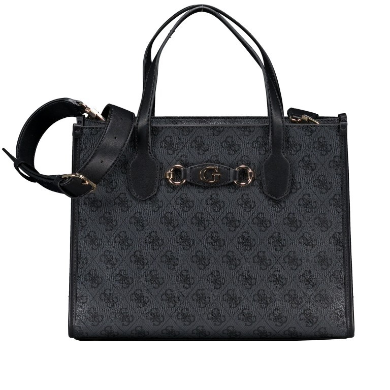 Handtasche Izzy Coal Logo, Farbe: anthrazit, Marke: Guess, EAN: 0190231910268, Abmessungen in cm: 33.5x26.5x13, Bild 1 von 7
