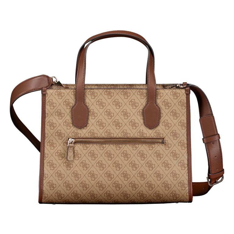 Handtasche Izzy Latte Logo Brown, Farbe: cognac, Marke: Guess, EAN: 0190231910275, Abmessungen in cm: 33.5x26.5x13, Bild 3 von 7