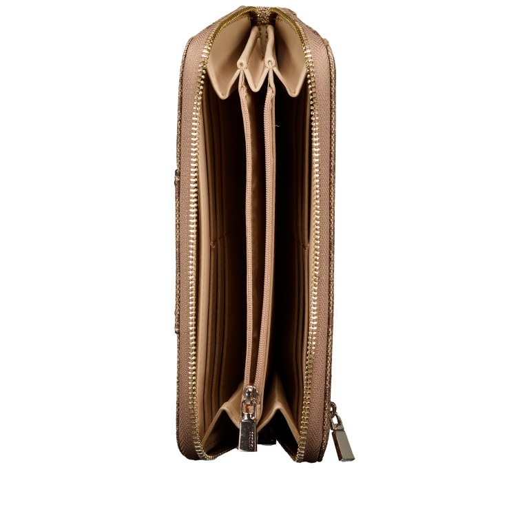 Geldbörse Eco Brenton 4G-Logo mit Griffschlaufe Latte, Farbe: cognac, Marke: Guess, EAN: 0190231910541, Abmessungen in cm: 20.5x10x2.5, Bild 5 von 5