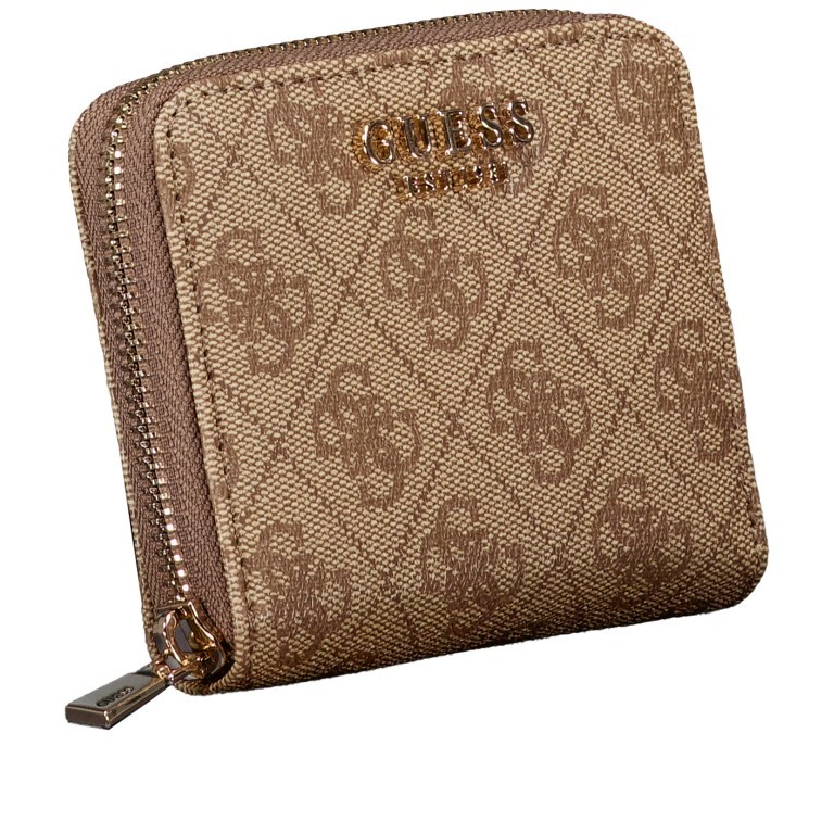 Geldbörse Laurel 4G-Logo Latte, Farbe: cognac, Marke: Guess, EAN: 0190231881681, Abmessungen in cm: 11x9.5x2, Bild 2 von 4