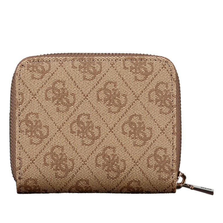 Geldbörse Laurel 4G-Logo Latte, Farbe: cognac, Marke: Guess, EAN: 0190231881681, Abmessungen in cm: 11x9.5x2, Bild 3 von 4