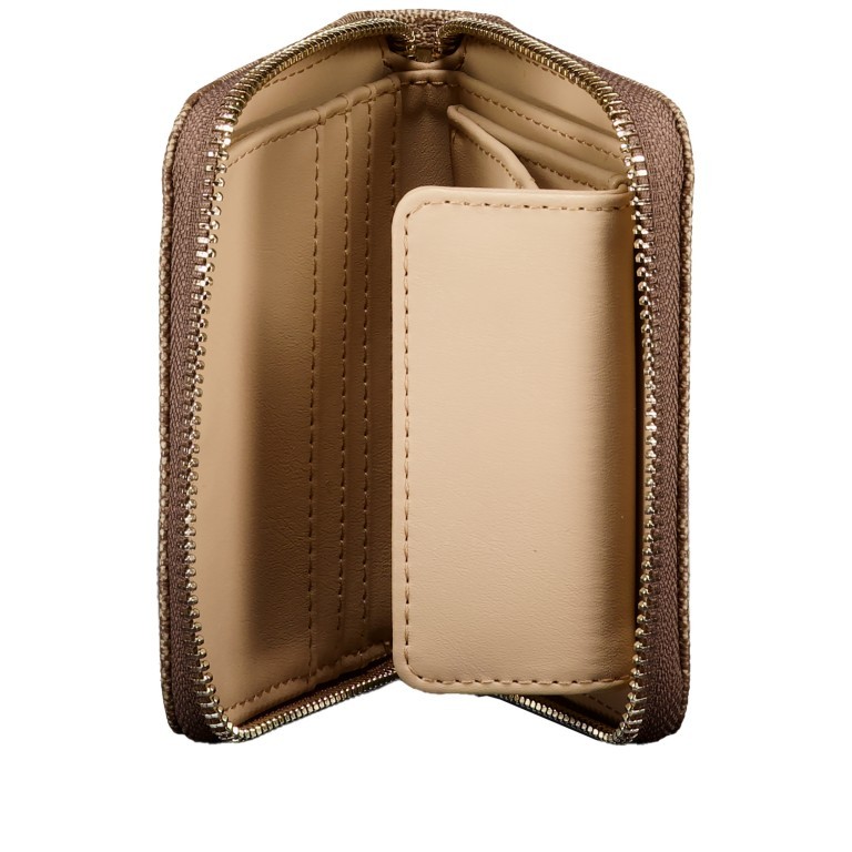 Geldbörse Laurel 4G-Logo Latte, Farbe: cognac, Marke: Guess, EAN: 0190231881681, Abmessungen in cm: 11x9.5x2, Bild 4 von 4