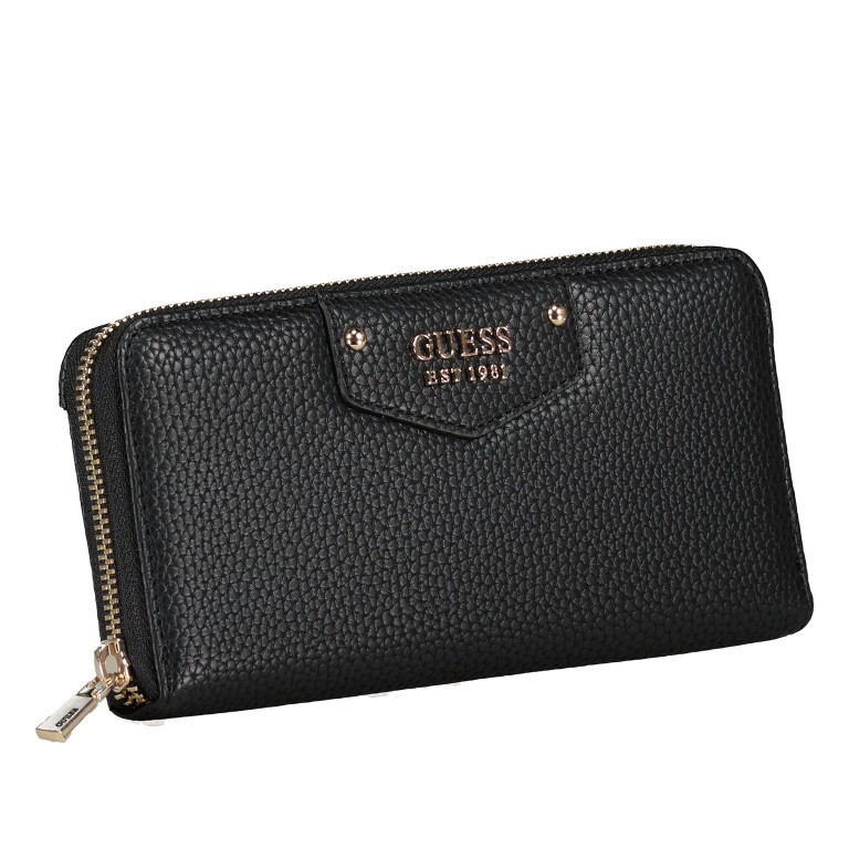 Geldbörse Eco Brenton mit Griffschlaufe Black, Farbe: schwarz, Marke: Guess, EAN: 0190231907329, Abmessungen in cm: 20.5x10x2.5, Bild 2 von 5