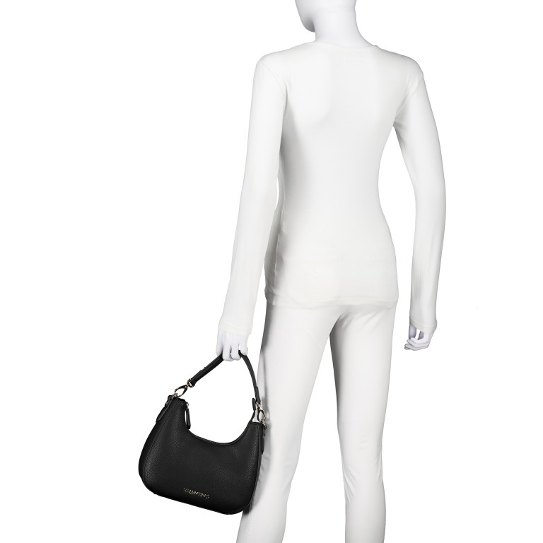 Beuteltasche Brixton Nero, Farbe: schwarz, Marke: Valentino Bags, EAN: 8054942230775, Abmessungen in cm: 26x22x7, Bild 4 von 8