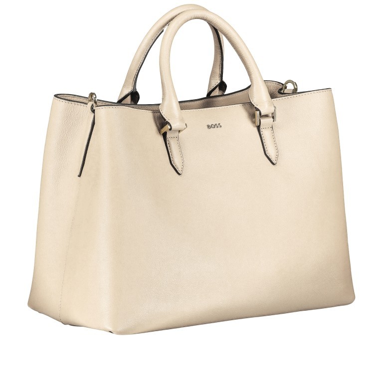 Handtasche Alyce Business Shopper mit zwei Schulterriemen Light Beige, Farbe: beige, Marke: BOSS, EAN: 4063542794987, Abmessungen in cm: 37x28x19.5, Bild 2 von 7