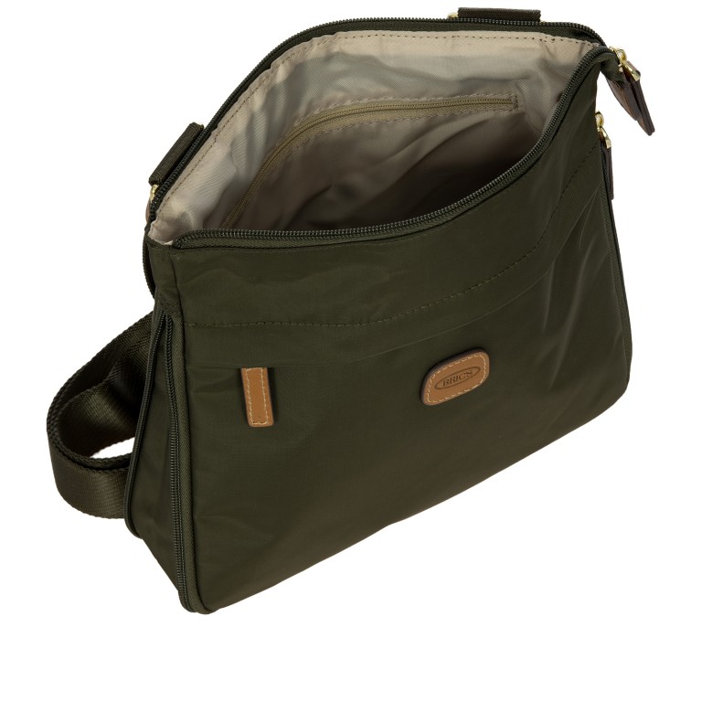 Umhängetasche X-BAG & X-Travel Olive, Farbe: grün/oliv, Marke: Brics, EAN: 8016623918457, Abmessungen in cm: 26.5x23.5x1.5, Bild 6 von 7