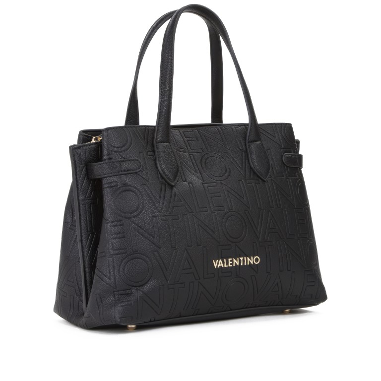 Handtasche Pansy mit zwei Schulterriemen Nero, Farbe: schwarz, Marke: Valentino Bags, EAN: 8054942607430, Abmessungen in cm: 29.5x21.5x14.5, Bild 3 von 9