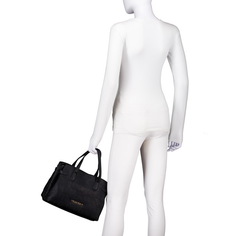 Handtasche Pansy mit zwei Schulterriemen Nero, Farbe: schwarz, Marke: Valentino Bags, EAN: 8054942607430, Abmessungen in cm: 29.5x21.5x14.5, Bild 5 von 9