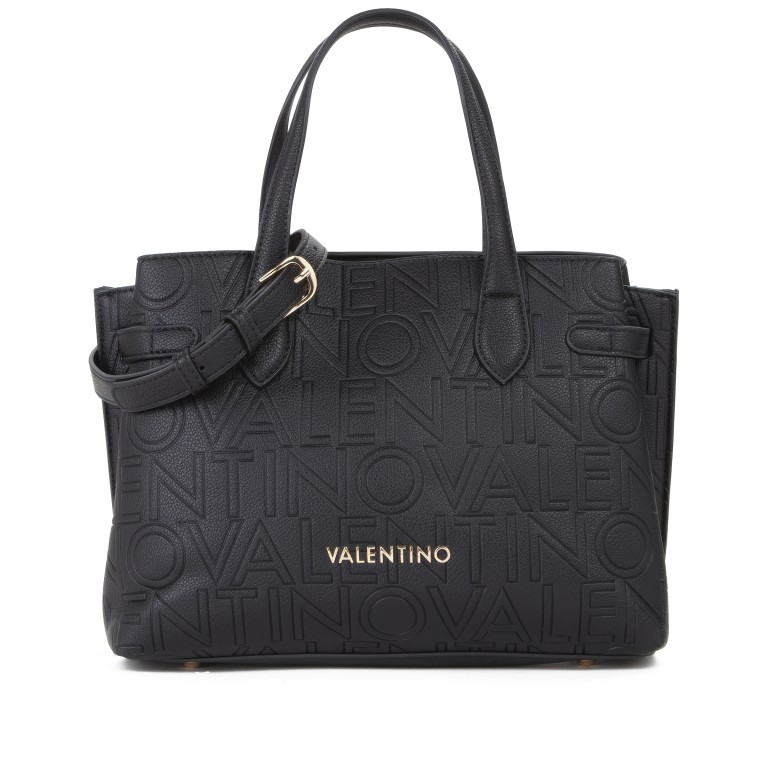 Handtasche Pansy mit zwei Schulterriemen Nero, Farbe: schwarz, Marke: Valentino Bags, EAN: 8054942607430, Abmessungen in cm: 29.5x21.5x14.5, Bild 1 von 9