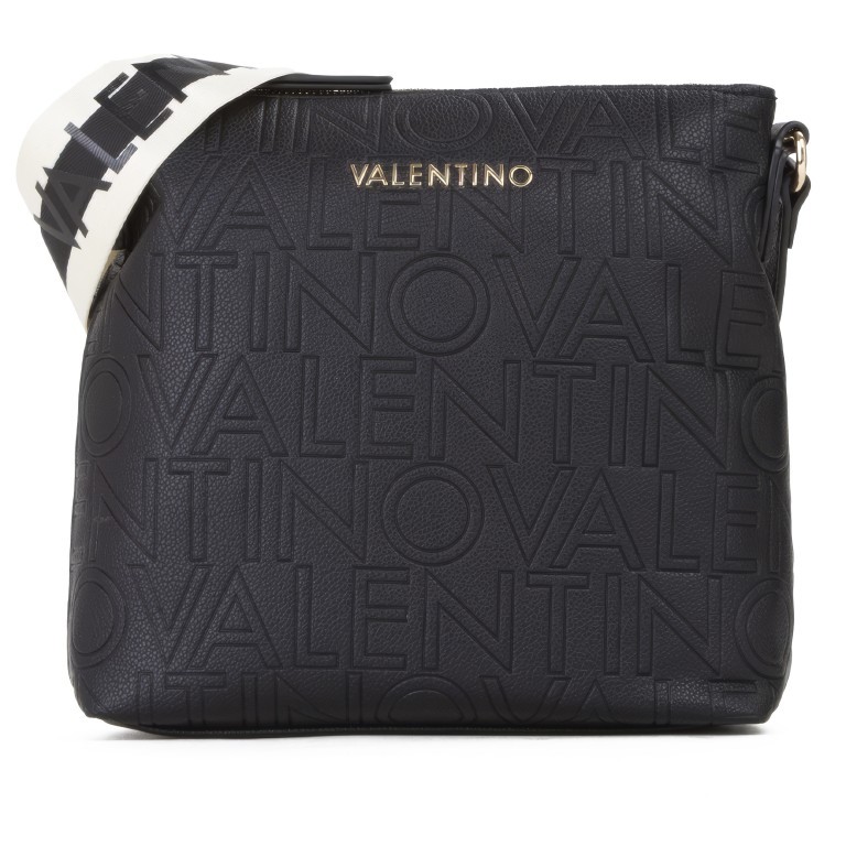 Umhängetasche Pansy mit zwei Schulterriemen Nero, Farbe: schwarz, Marke: Valentino Bags, EAN: 8054942607737, Abmessungen in cm: 25x23.5x8, Bild 2 von 7