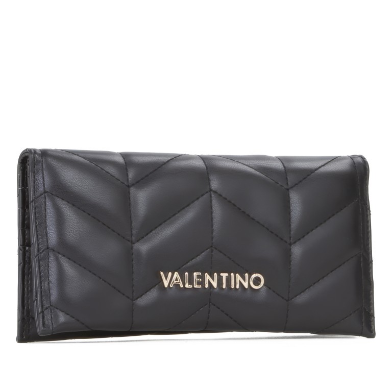 Geldbörse Petal Relove Recycle Nero, Farbe: schwarz, Marke: Valentino Bags, EAN: 8054942610775, Abmessungen in cm: 19.5x10x1.8, Bild 2 von 4