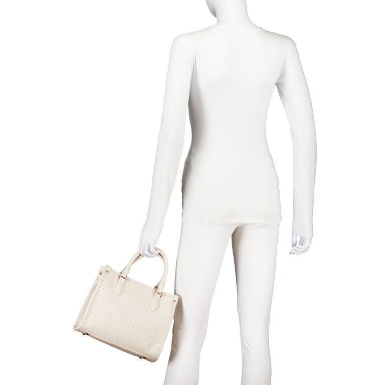 Handtasche Rised Relove Recycle Ecru, Farbe: beige, Marke: Valentino Bags, EAN: 8054942608949, Abmessungen in cm: 26.5x22.5x12.5, Bild 4 von 7