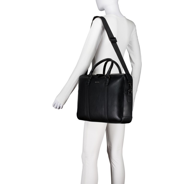 Aktentasche Horizon Nero, Farbe: schwarz, Marke: Valentino Bags, EAN: 8054942601278, Abmessungen in cm: 40x29x8, Bild 5 von 7