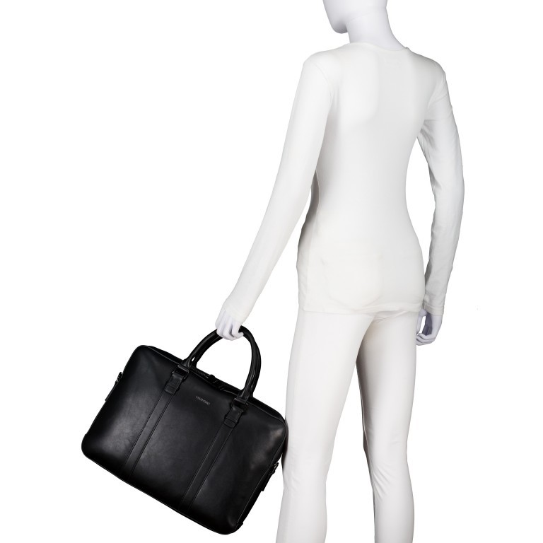 Aktentasche Horizon Nero, Farbe: schwarz, Marke: Valentino Bags, EAN: 8054942601278, Abmessungen in cm: 40x29x8, Bild 4 von 7