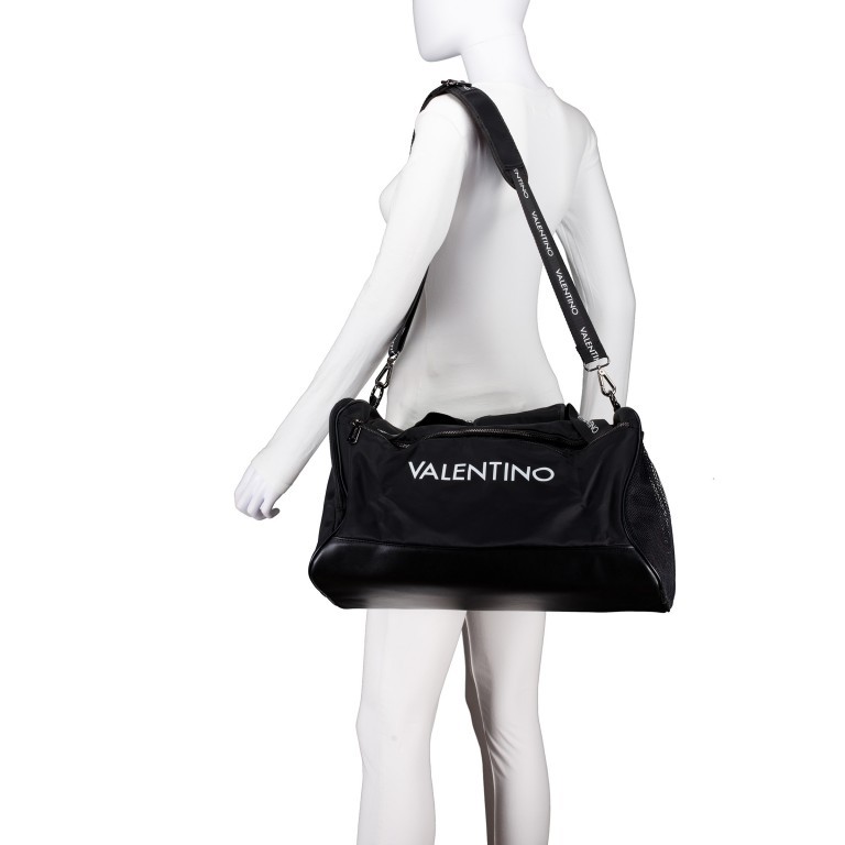 Reisetasche Kylo Nero, Farbe: schwarz, Marke: Valentino Bags, EAN: 8054942528391, Abmessungen in cm: 46.5x26.5x31, Bild 4 von 6