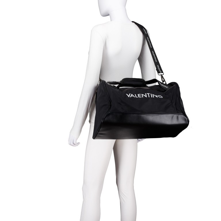 Reisetasche Kylo Nero, Farbe: schwarz, Marke: Valentino Bags, EAN: 8054942528391, Abmessungen in cm: 46.5x26.5x31, Bild 5 von 6