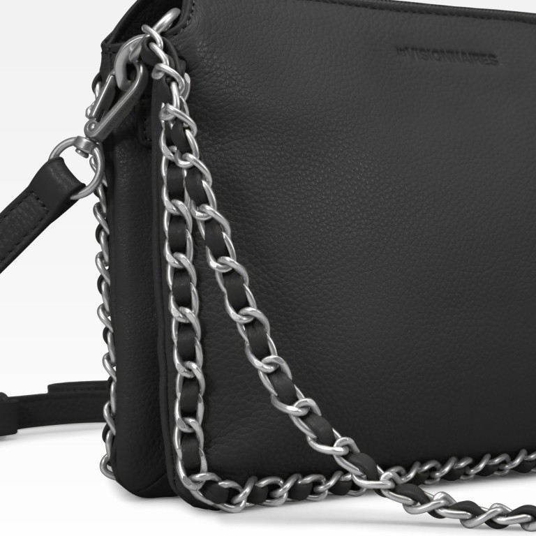 Umhängetasche Elise Chain Grainy Black, Farbe: schwarz, Marke: Les Visionnaires, EAN: 4262435773294, Abmessungen in cm: 27.5x19x5, Bild 9 von 9